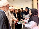 حضور رئیس بیمارستان امام سجاد (ع) خشت و کنارتخته در میان ماما های این مرکز درمانی به مناسبت روز جهانی ماما